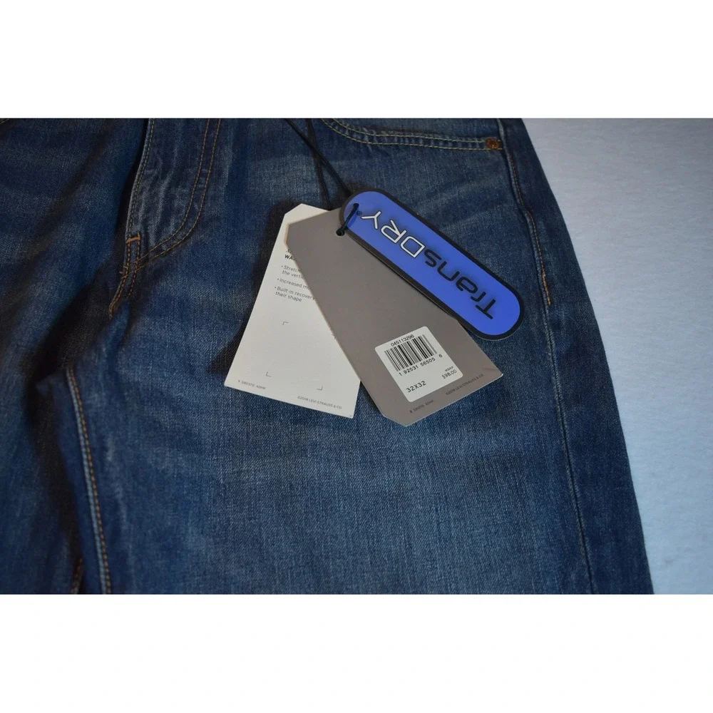 Levis 511 Slim Fit Jeans NWT Mens 32x32 Blue Stretch TransDRY Denim 04511-3296